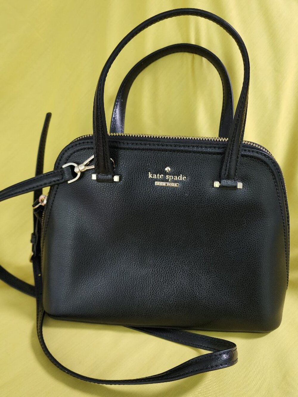 Kate Spade Patterson Drive Small Dome Satchel Black Leather Crossbody